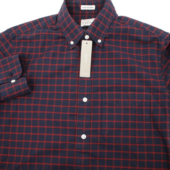 J. Crew Other - NWT J Crew Shirt Mens Small Slim Untucked American Pima Cotton Check Long Sleeve